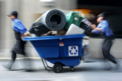 Professional furniture clearance team in action