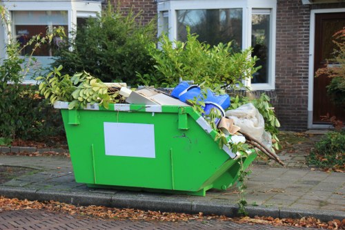 Vehicle loaded safely with garden waste and secured straps